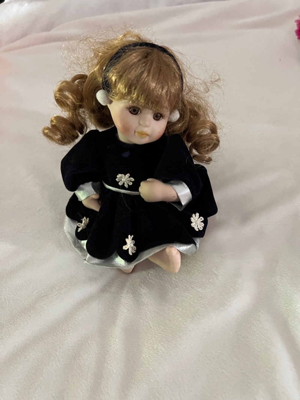 Porcelain Doll in Black Dress - Classic